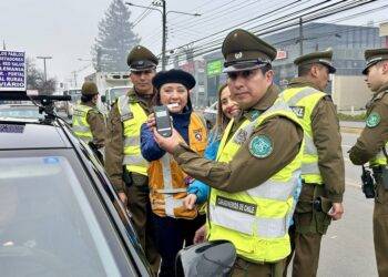 Fiscalización transporte en Temuco: Dos conductores detenidos por consumo de drogas