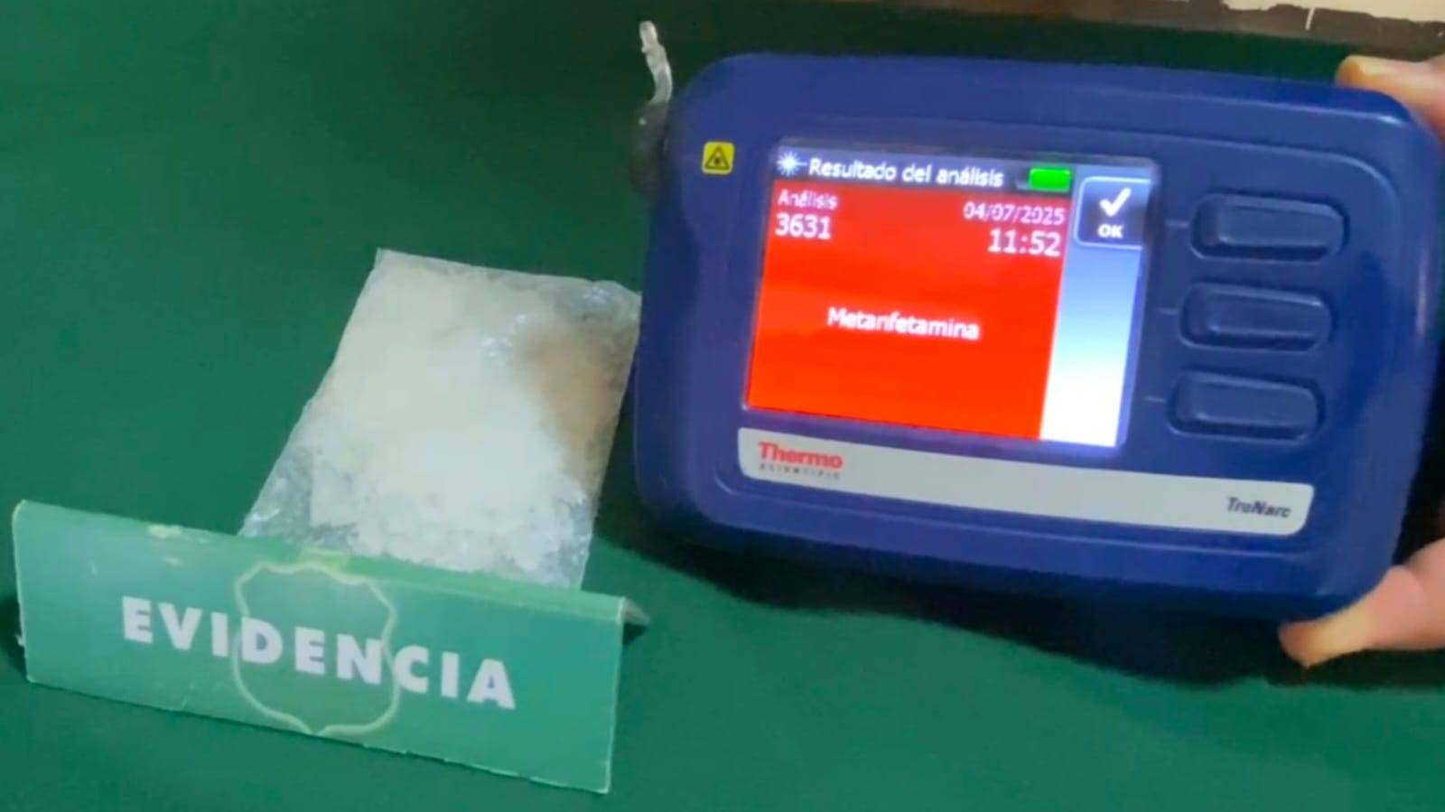 Carabineros del OS-7 incautan metanfetamina cristalizada: es el primer hallazgo en La Araucanía
