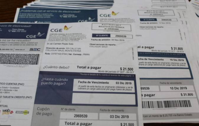 Piden prohibir a CGE suspender suministro eléctrico en O’Higgins y Maule ante cobros desproporcionados
