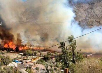 15 viviendas quemadas y 60 damnificados tras incendio en Paihuano
