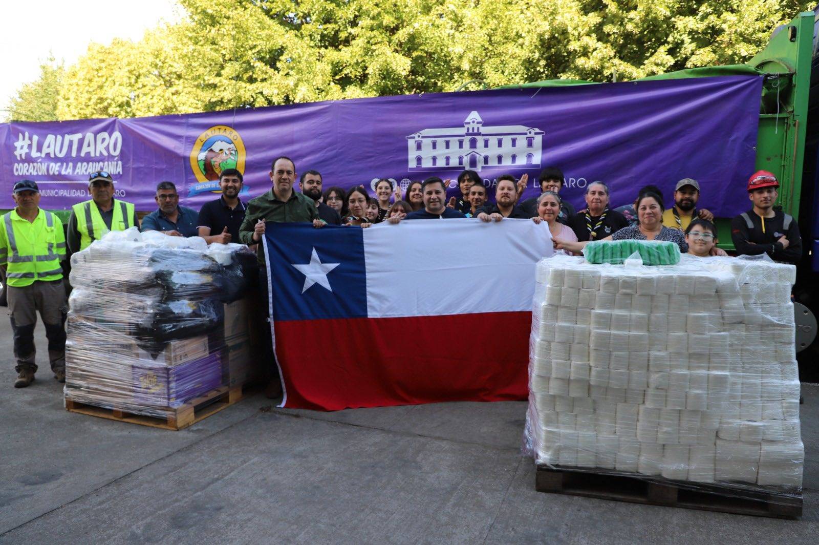 Lautaro reúne 10 toneladas de ayuda solidaria para familias afectadas por incendios en Lirquén