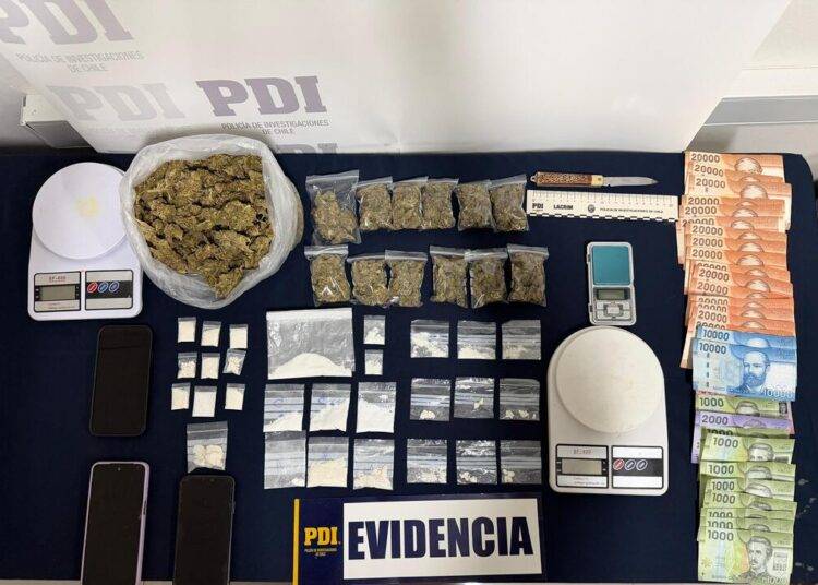Traiguén: PDI incauta más de 2 millones de pesos en drogas