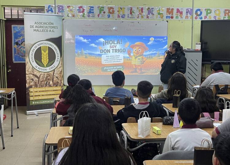 Agricultores de Malleco y CMPC llevan la prevención de incendios a las escuelas de la provincia